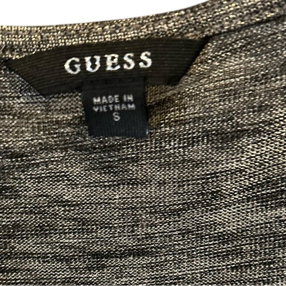 GUESS Women's Gray Metallic Long Sleeve Mini Dress Size‎ S - Picture 6 of 12